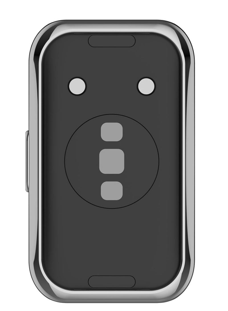 Protective Case Compatible With  Honor Band 9 TPU Case Cover Screen Protector (silver) - Image 3