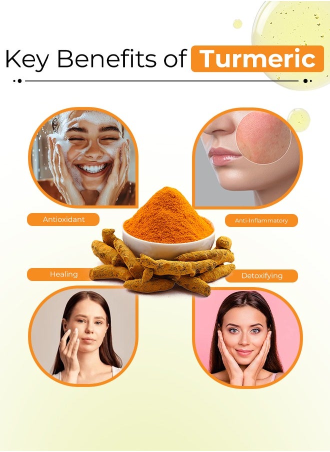 Muna Belleza - Turmeric Facial Cleanser - Gentle, Moisturizing, and Repairing with Natural Ingredients, Face Wash for All Skin Types, 100ml - Image 1