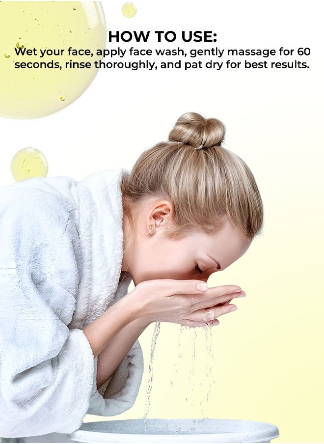 Muna Belleza - Turmeric Facial Cleanser - Gentle, Moisturizing, and Repairing with Natural Ingredients, Face Wash for All Skin Types, 100ml - Image 1