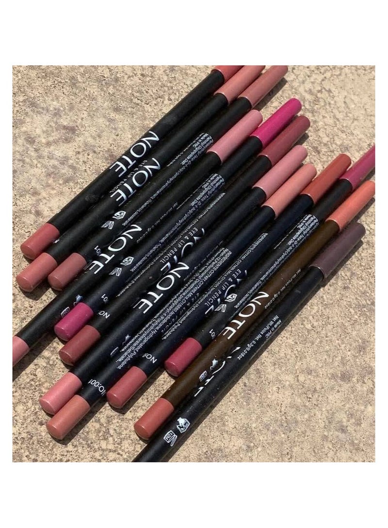 نوت قلم تحديد العيون والشفاه من ليدي نوت 12 - قطعة - متعدد الالوان - Image 1