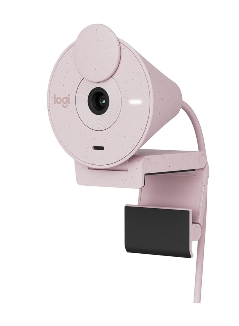 Brio 300 Full HD Webcam with Privacy Shutter, Noise Reduction Microphone, USB-C, Ceritified for Zoom, Microsoft Teams, Google Meet, Auto Light Correction - Graphite  - Image 1