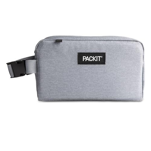 PackIt® Freezable Snack Box, Gray Fog, Built with ECOFREEZE® Technology, Collapsible, Reusable, Zip Closure with Buckle Handle, Designed For Work Snacks, Fresh Snacks On the Go, Adults, and All Ages - Image 1