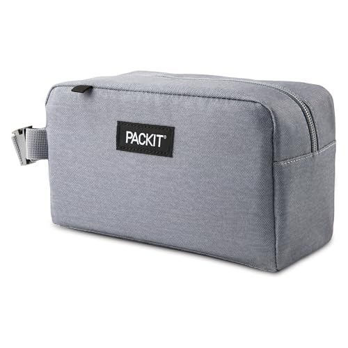 PackIt® Freezable Snack Box, Gray Fog, Built with ECOFREEZE® Technology, Collapsible, Reusable, Zip Closure with Buckle Handle, Designed For Work Snacks, Fresh Snacks On the Go, Adults, and All Ages - Image 2