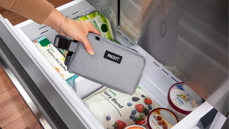 PackIt® Freezable Snack Box, Gray Fog, Built with ECOFREEZE® Technology, Collapsible, Reusable, Zip Closure with Buckle Handle, Designed For Work Snacks, Fresh Snacks On the Go, Adults, and All Ages - Image 4
