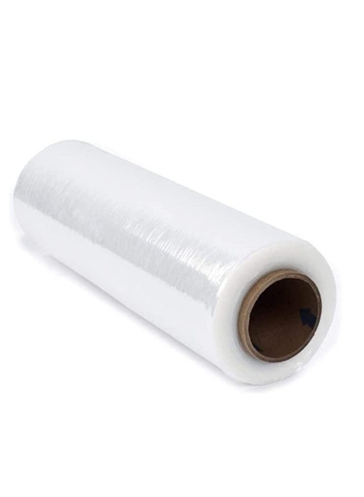 ECVV [1 Roll] 3KG Clear Stretch Film Wrap - 500mm Heavy Duty Plastic Shrink wrap for Pallet Wrap, Packing, Moving and Packaging - Cling Wrap, 3 kg, 400g core - Image 2