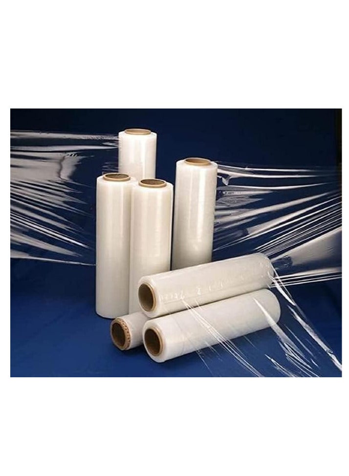 ECVV [1 Roll] 3KG Clear Stretch Film Wrap - 500mm Heavy Duty Plastic Shrink wrap for Pallet Wrap, Packing, Moving and Packaging - Cling Wrap, 3 kg, 400g core - Image 3
