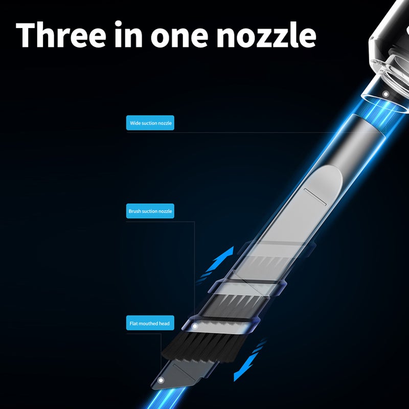 Car Vacuum Cleaner Cordless Handheld Car Vacuum Cleaner 90° Foldable Portable Vacuum Cleaner 9000PA Suction with Cleaning Brush for Car Home - Image 4