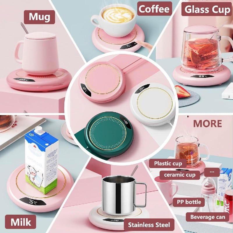 bosig ® Beverage Cup Warmer Auto Shut-Off Coffee Warmer Pad for Office Home Desk Use USB Electric Cup Warmer Heating Coaster for Tea & Milk Coffee Mug Warmer with Fast Heating - Image 4