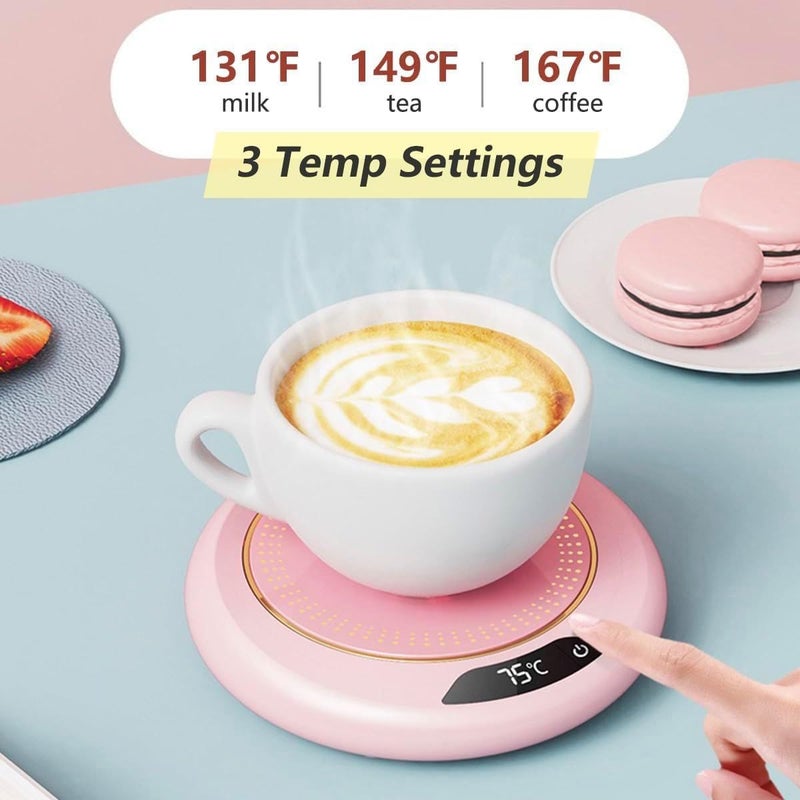 bosig ® Beverage Cup Warmer Auto Shut-Off Coffee Warmer Pad for Office Home Desk Use USB Electric Cup Warmer Heating Coaster for Tea & Milk Coffee Mug Warmer with Fast Heating - Image 3