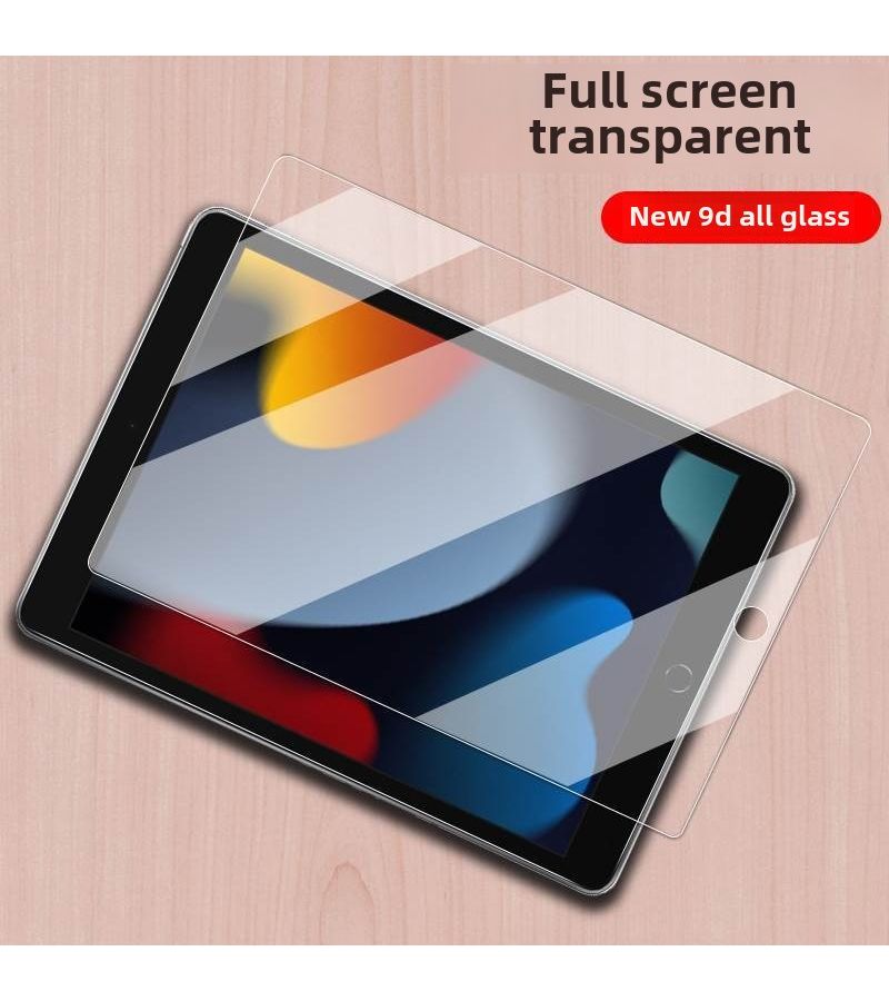 واقي شاشة من الزجاج المُقوّى 9H لأجهزة iPad مقاس 10.2 بوصة، عبوة من قطعتين، مقاوم لبصمات الأصابع، تغطية كاملة. - Image 2