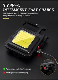 Generic Portable Keychain Light, Type-C Fast Charging COB Flashlight, 4 Lighting Modes 500 Lumens, Suitable for Night Walking  - Image 5
