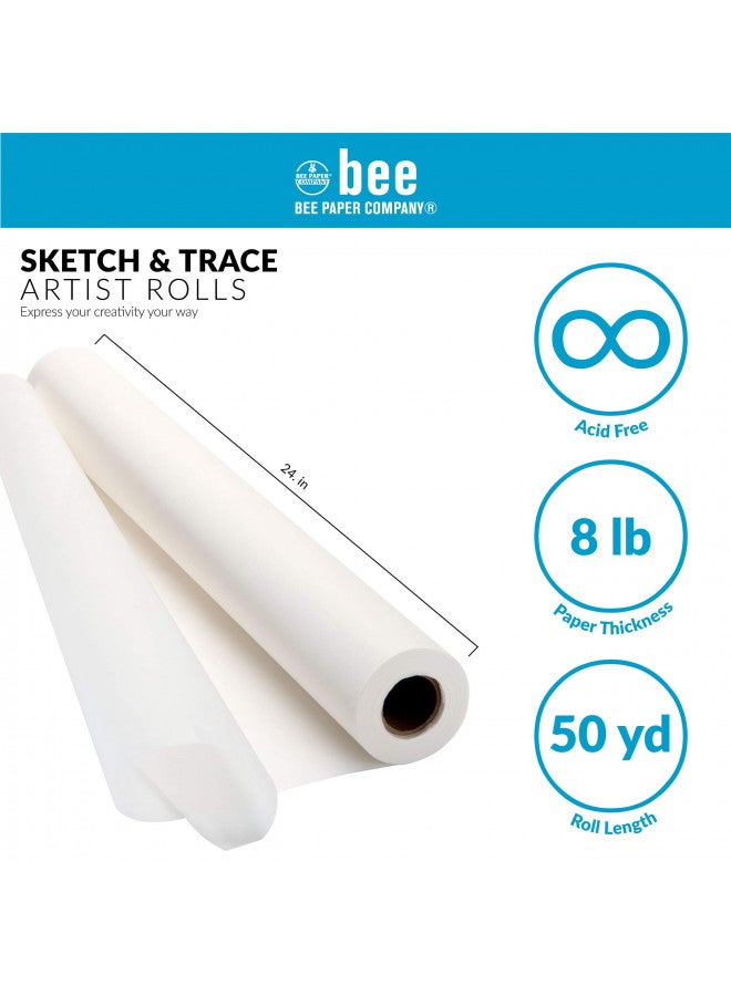 Bee Paper Company Bee Paper White Sketch and Trace Roll, 24-Inch by 50-Yards - Image 3