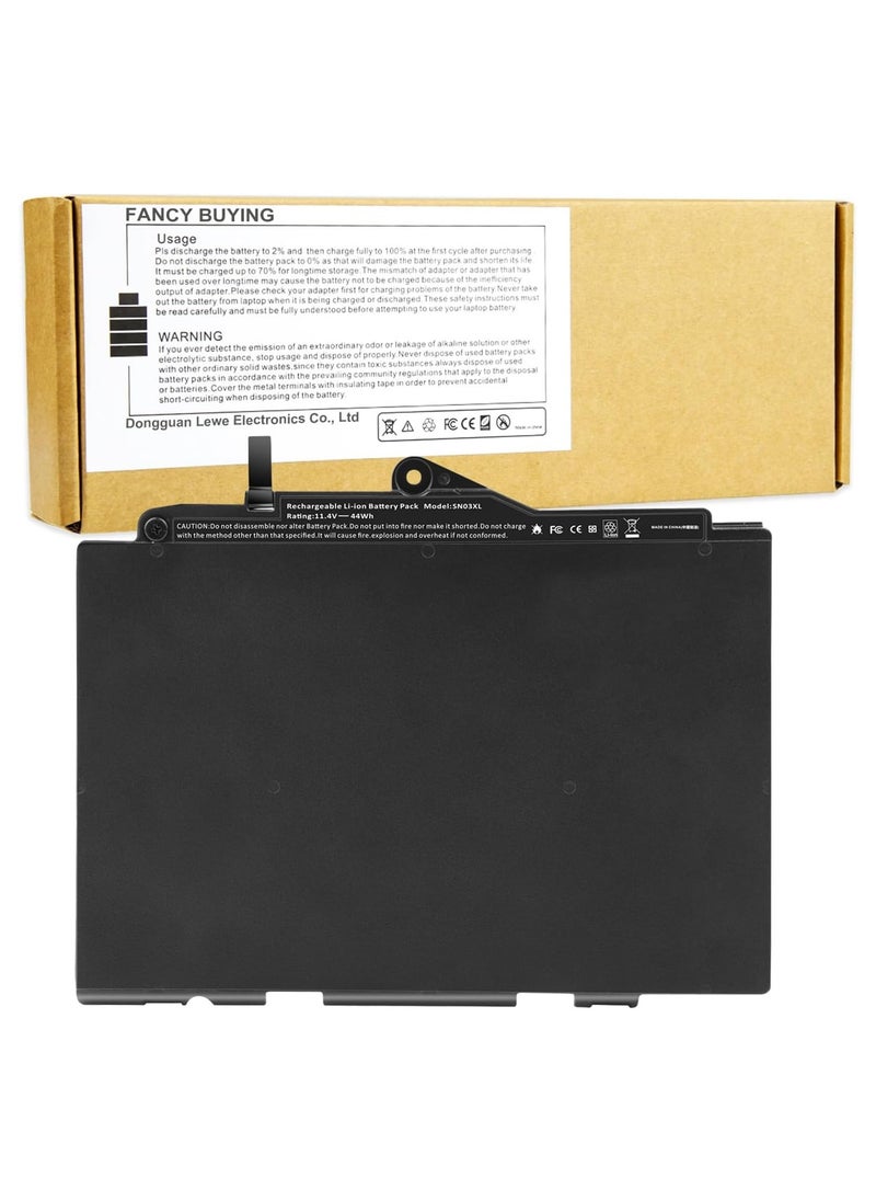 Generic - 11.4V 44Wh SN03XL ST03XL Laptop Battery for HP EliteBook 820 G3 EliteBook 820 G4 EliteBook 725 G3 EliteBook 725 G4 Series HSTNN-l42C HSTNN-UB6T HSTNN-LB7K 800514-001 800232-241 800232-541 800232-271 - Image 1