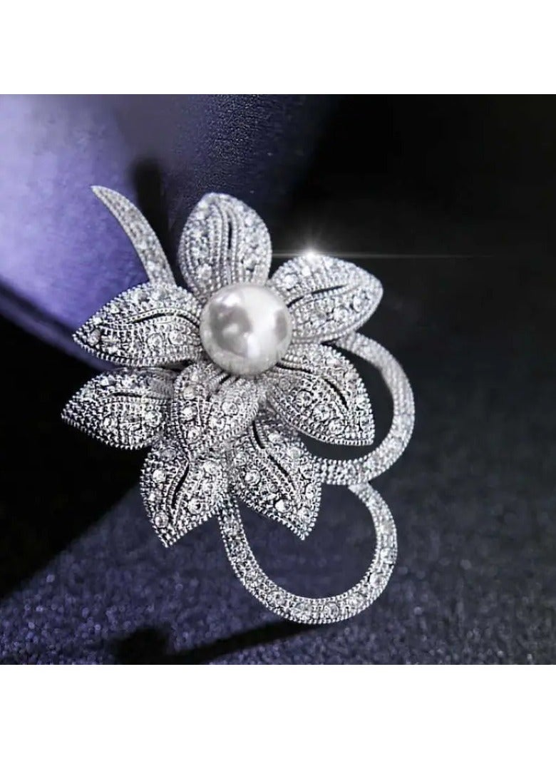 Goolsky Luxury Fashion Elegant Pearl Flower Brooches Pins For Women Girls Gorgeous Clothings Decor Corsage Wedding Banquet Garment Ornament Gifts - Image 1
