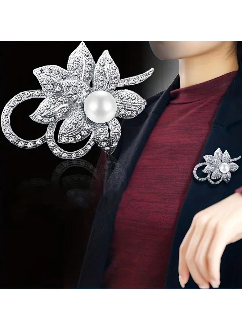 Goolsky Luxury Fashion Elegant Pearl Flower Brooches Pins For Women Girls Gorgeous Clothings Decor Corsage Wedding Banquet Garment Ornament Gifts - Image 2