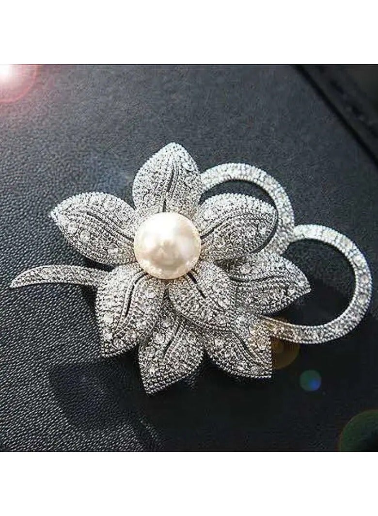 Goolsky Luxury Fashion Elegant Pearl Flower Brooches Pins For Women Girls Gorgeous Clothings Decor Corsage Wedding Banquet Garment Ornament Gifts - Image 3