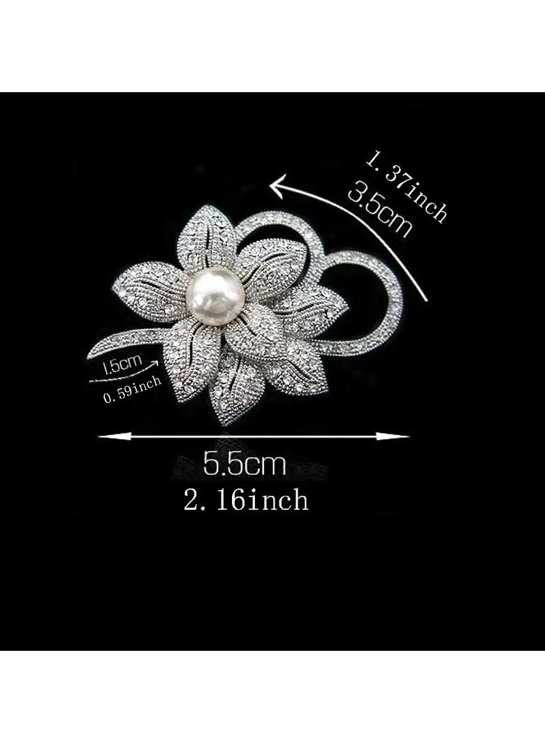 Goolsky Luxury Fashion Elegant Pearl Flower Brooches Pins For Women Girls Gorgeous Clothings Decor Corsage Wedding Banquet Garment Ornament Gifts - Image 4