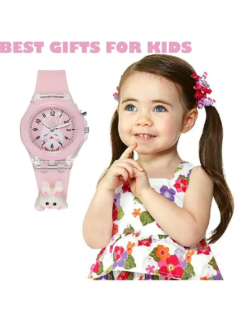 Haoyou 2 Pcs Kids Watches,3D Lovely Cartoon Digital Sport Watch Silicone Wristwatches Best Gift for 3-11 Year Old Girls Boys,Time Teaching Easy to Read Time Clearly at Night  - Image 2