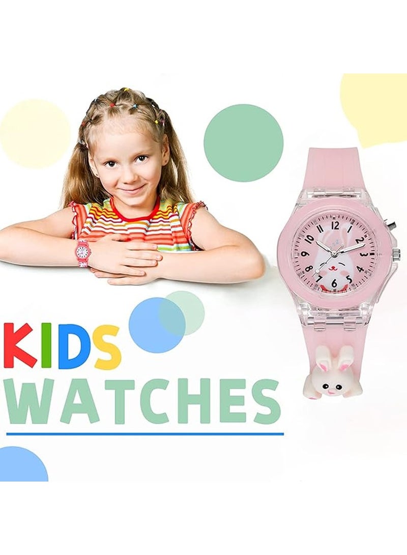 Haoyou 2 Pcs Kids Watches,3D Lovely Cartoon Digital Sport Watch Silicone Wristwatches Best Gift for 3-11 Year Old Girls Boys,Time Teaching Easy to Read Time Clearly at Night  - Image 3