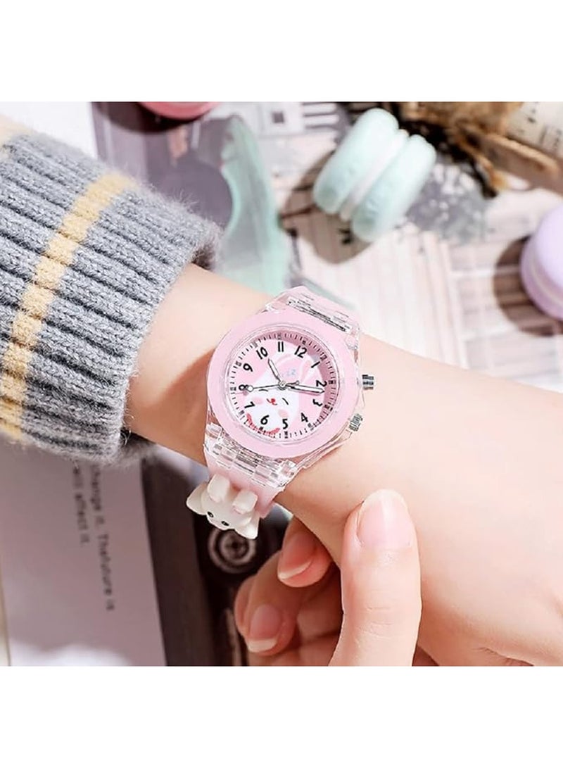 Haoyou 2 Pcs Kids Watches,3D Lovely Cartoon Digital Sport Watch Silicone Wristwatches Best Gift for 3-11 Year Old Girls Boys,Time Teaching Easy to Read Time Clearly at Night  - Image 4