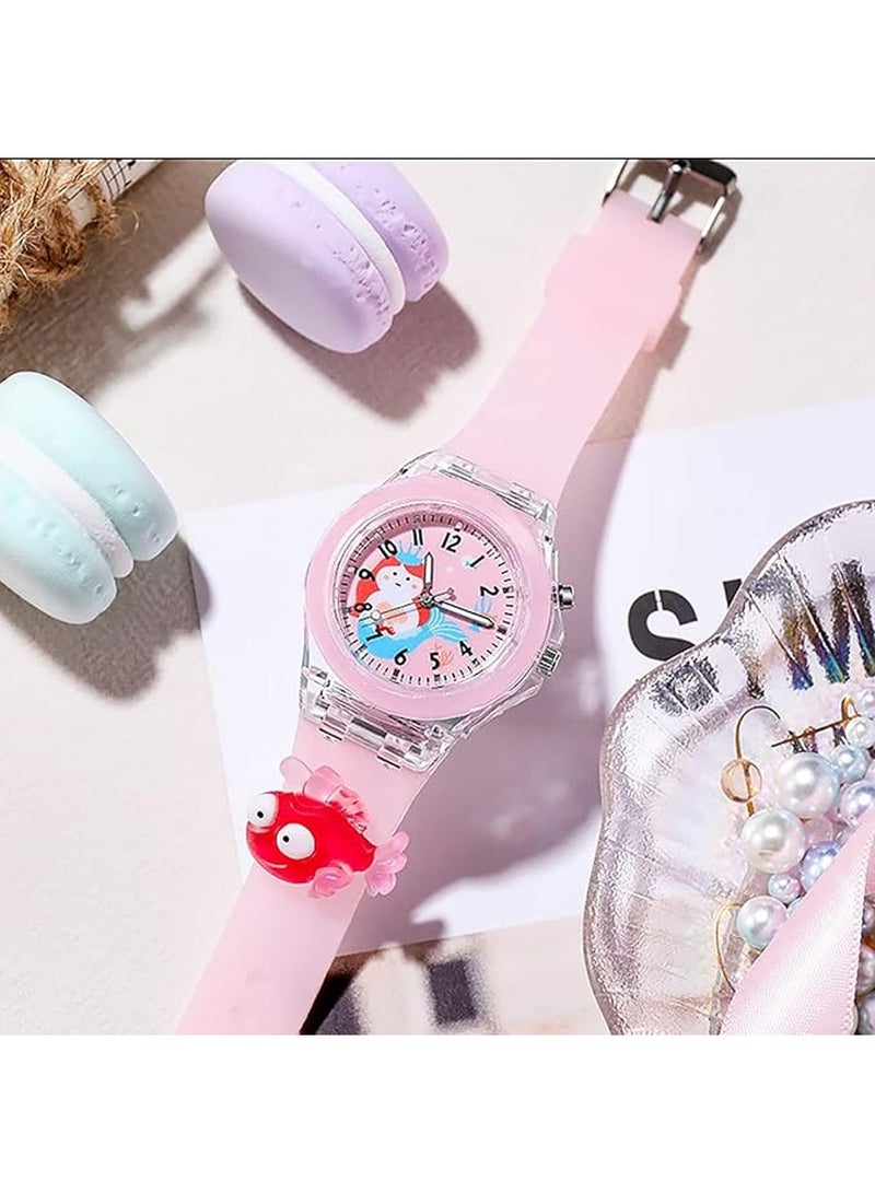 Haoyou 2 Pcs Kids Watches,3D Lovely Cartoon Digital Sport Watch Silicone Wristwatches Best Gift for 3-11 Year Old Girls Boys,Time Teaching Easy to Read Time Clearly at Night  - Image 5