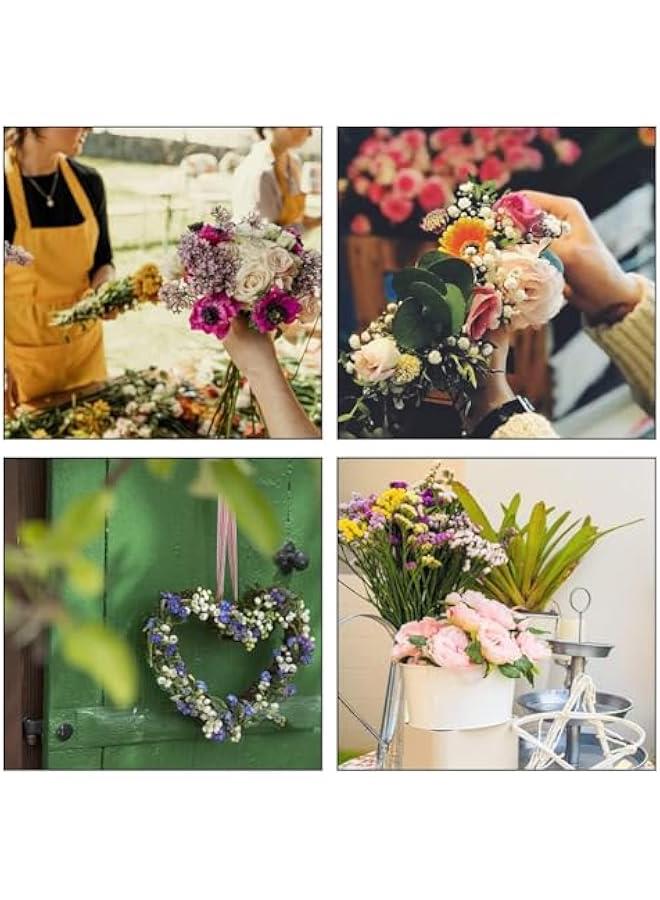 FYLX 160 Floral Wire 22 Gauge Flower Stems Supplies for Bouquet Arranging Craft Corsages Wedding Bouquet  35cm Length 80 Dark Green  80 White) - Image 4