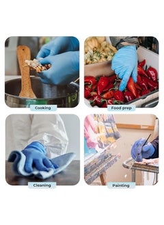 YASHFEEN 100-Piece Medical Powder-Free Nitrile Gloves, Medium  - Image 4
