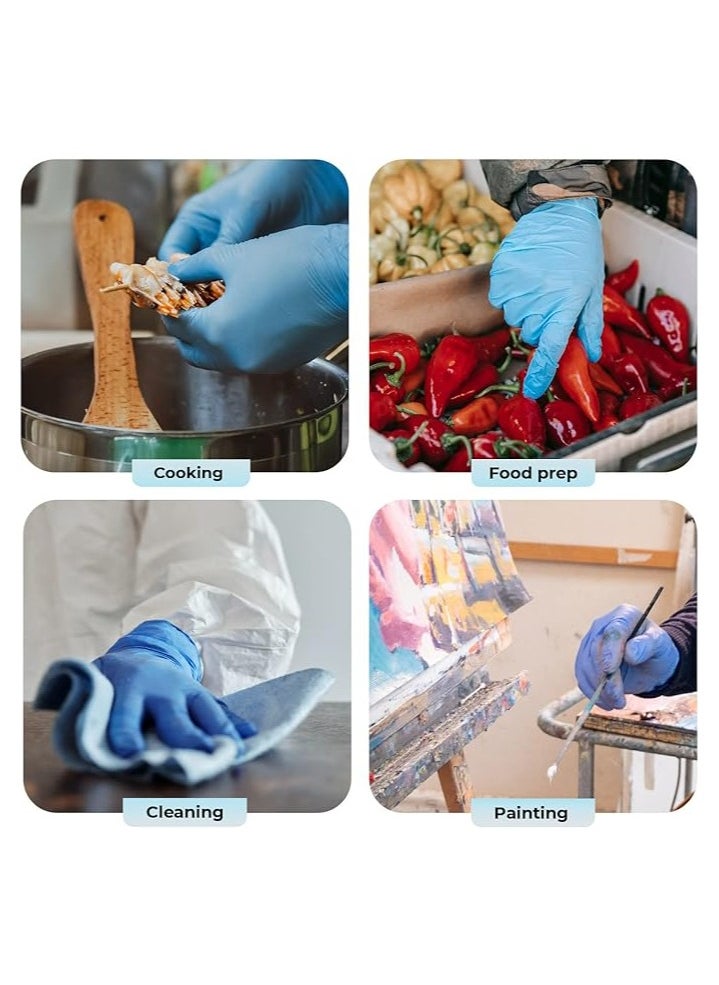 YASHFEEN 100-Piece Medical Powder-Free Nitrile Gloves, Medium  - Image 4