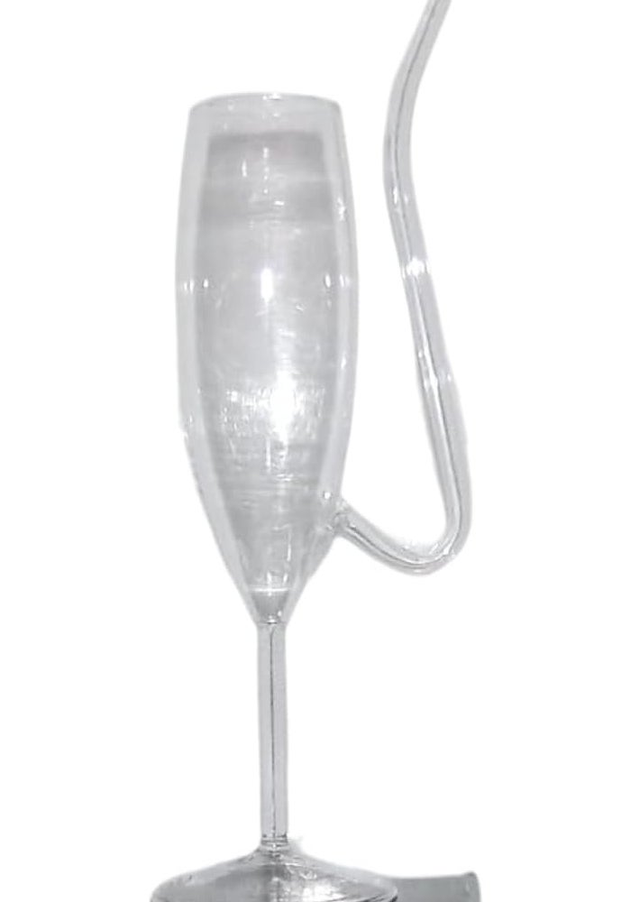 B&D كوب شرب زجاجي من B&D مع قشة قابلة لإعادة الاستخدام - Image 1