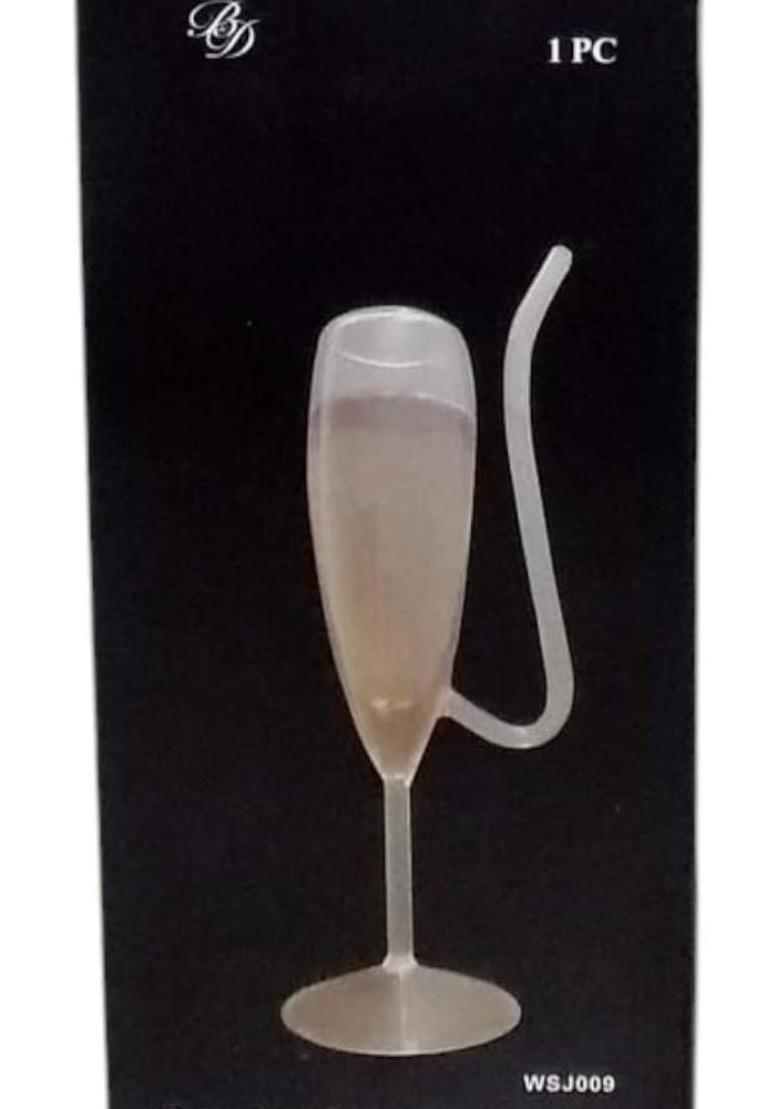 B&D كوب شرب زجاجي من B&D مع قشة قابلة لإعادة الاستخدام - Image 2