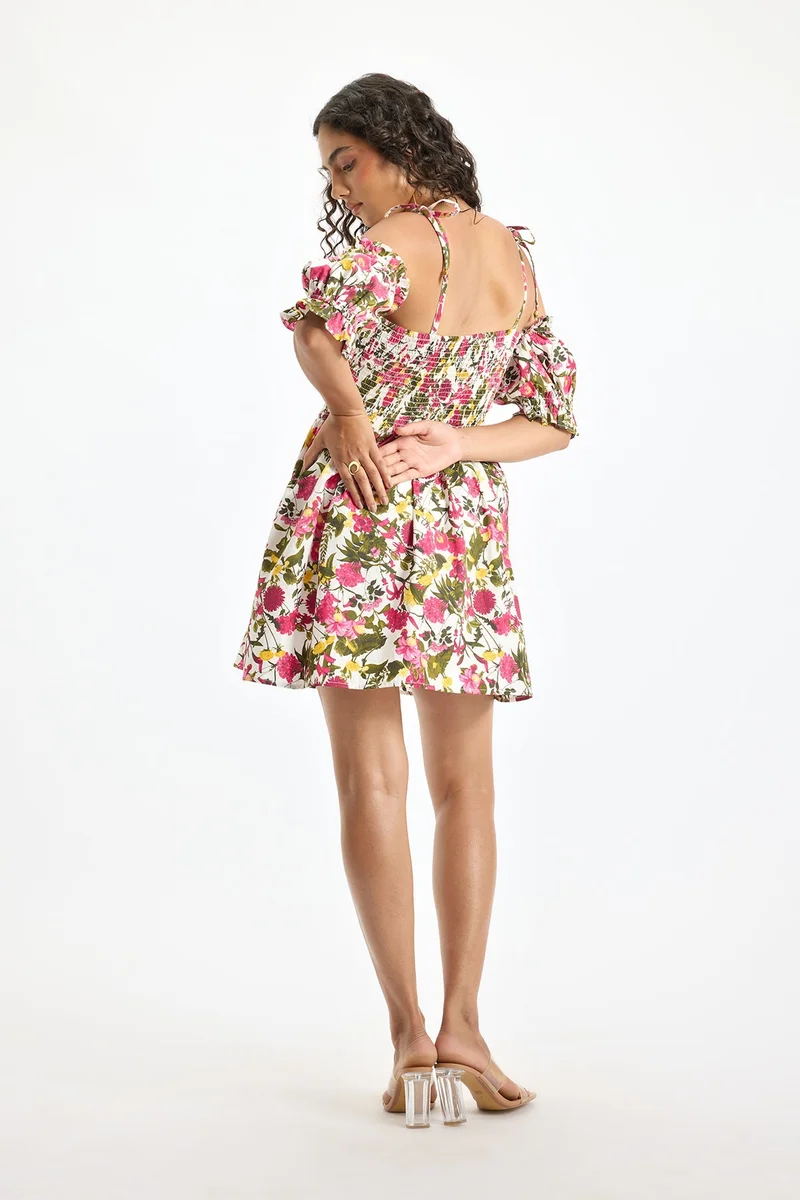 Virgio Floral Print Mini Dress