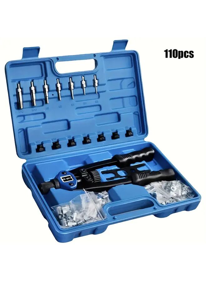 300PC Rivet Gun Set Manual Riveter Tool with Accessories for Mechanical Furniture Automotive - Image 3