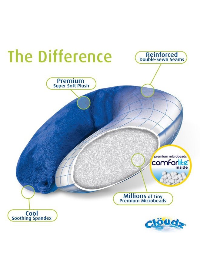 Cloudz (Grey) - Microbead Travel Neck Pillow - Grey - Image 4