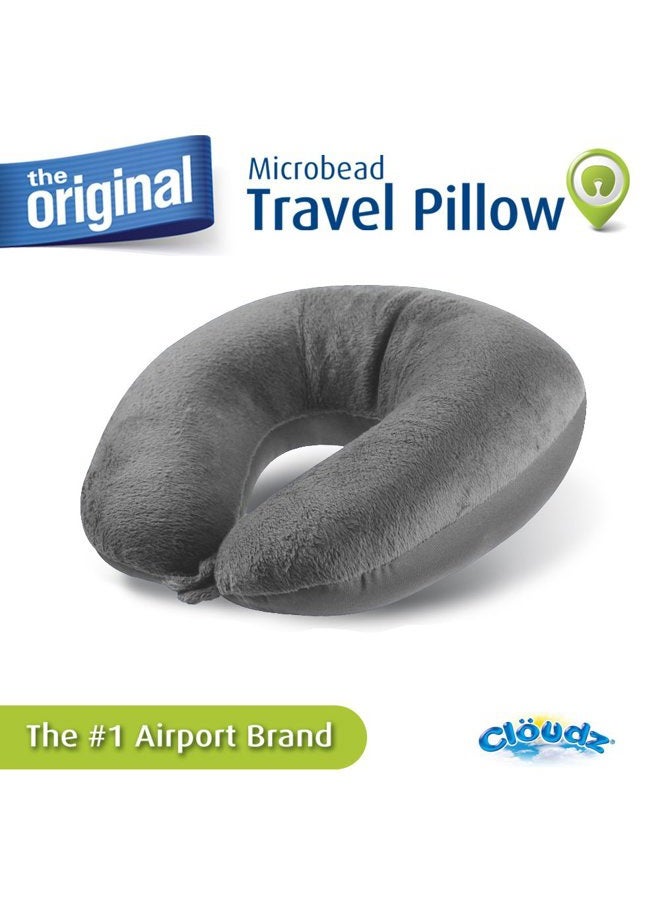 Cloudz (Grey) - Microbead Travel Neck Pillow - Grey - Image 3