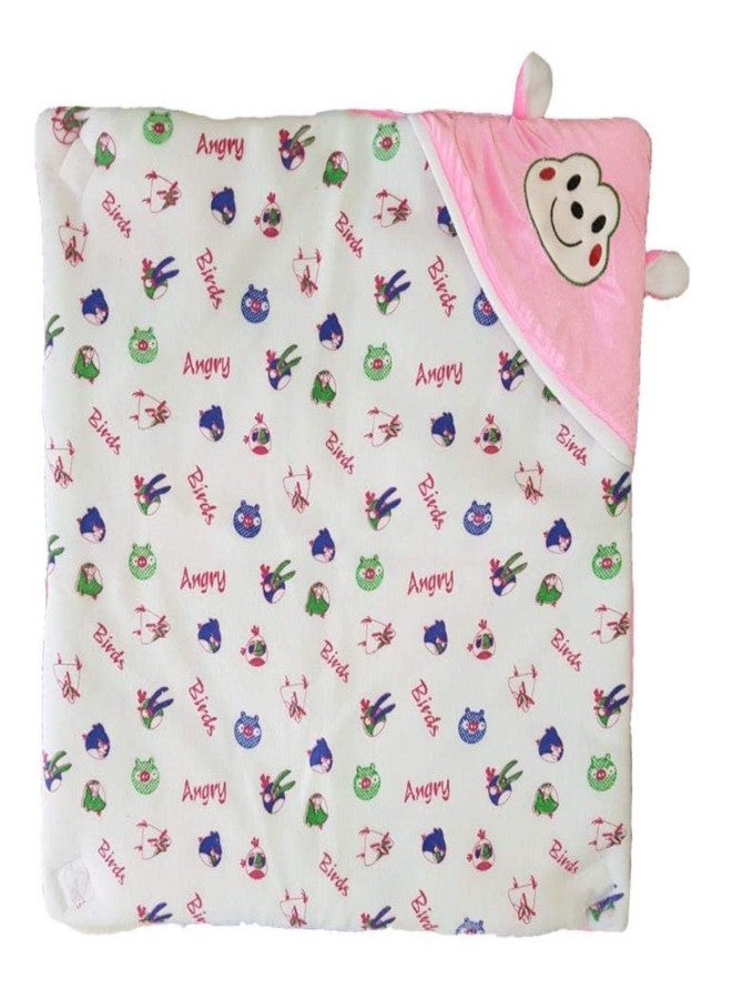 First Kick Baby Blankets Newborn Pack of Super Soft Baby Wrapper Durable Velvet Cum Baby Sleeping Bag for Baby Boys, Baby Girls, Babies (66cm x 66cm, 0-6 Months) Baby Pink - Image 4