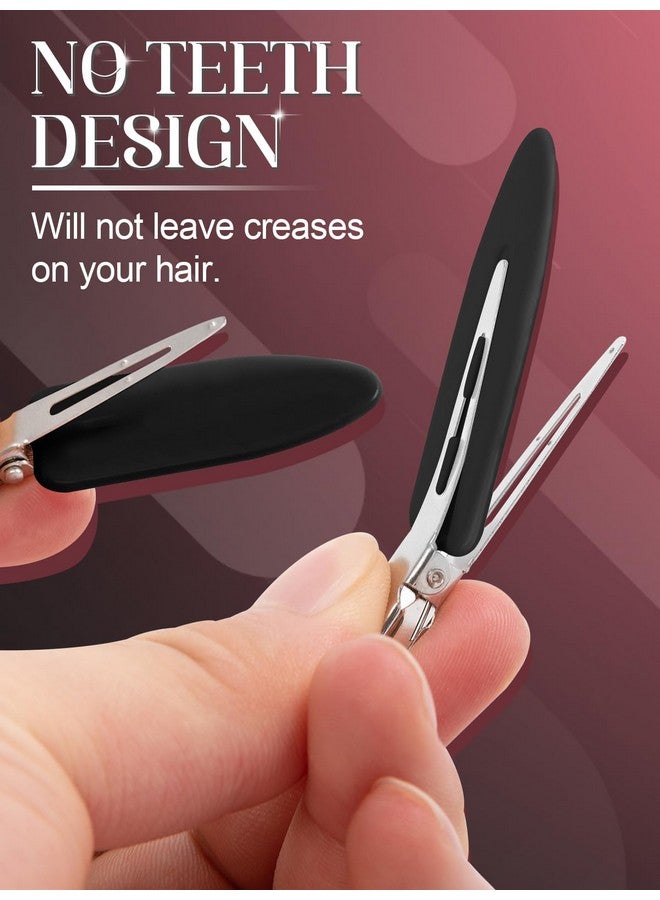 MADHOLLY 8Pcs No Bend Hair Clips - No Crease Hair Clips Styling Duck Bill Clips No Dent Alligator Hair Barrettes, Christmas Small Gifts for Women Girl Salon Hairstyle Hairdressing Bangs Waves Makeup, Black - Image 3