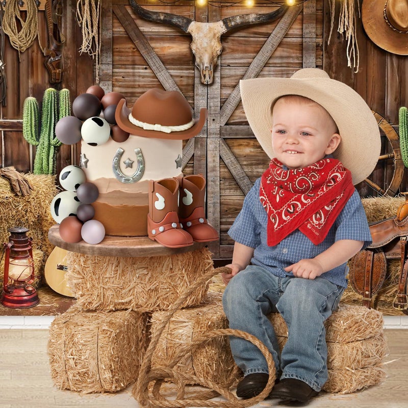 Zafena 16PCS Cowboy Cake Topper Cowboy Hat and Boot Balls Cake Decorations Western Cowboy Birthday Baby Shower Party Decorations (Brown) - Image 4