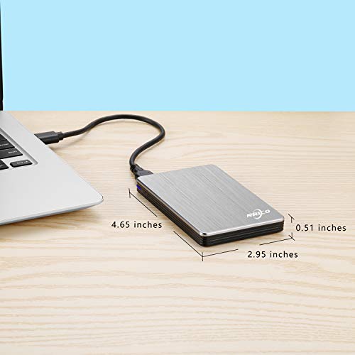 NRICO قرص صلب خارجي محمول NRICO سعة 500 جيجابايت USB 3.0 HDD بحجم 2.5 بوصة متوافق مع الكمبيوتر، ماك، سطح المكتب، PS4 (500 جيجابايت، رمادي) - Image 4