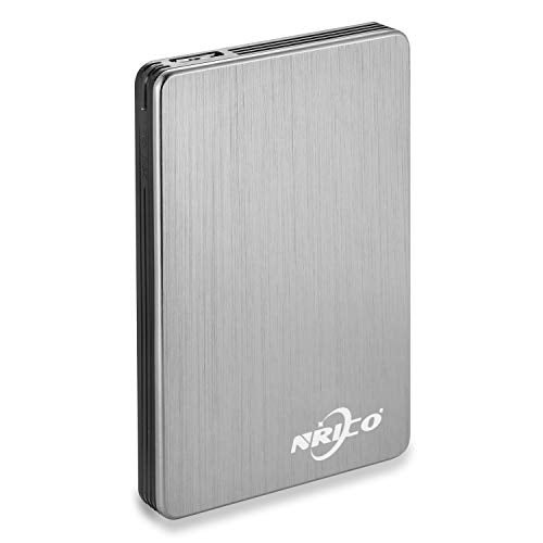 NRICO قرص صلب خارجي محمول NRICO سعة 500 جيجابايت USB 3.0 HDD بحجم 2.5 بوصة متوافق مع الكمبيوتر، ماك، سطح المكتب، PS4 (500 جيجابايت، رمادي) - Image 1