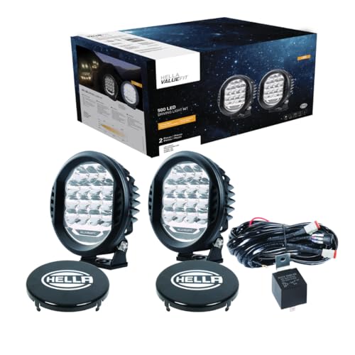 HELLA سلسلة هلا فالي فيت 500 LED - مجموعة مصابيح LED للقيادة - ضوء عالمي للطرق الوعرة لشاحنات البيك أب، ATV، SUV، 4x4، جيب، جرارات / 358117171 - Image 1