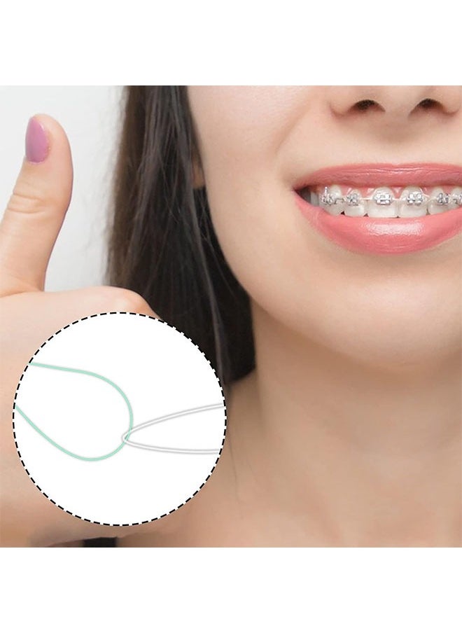 70-Count Dental Floss Threaders for Braces, Bridges, and Implants – 2 Pack Orthodontic Floss Tools with Ring Design and Storage Box