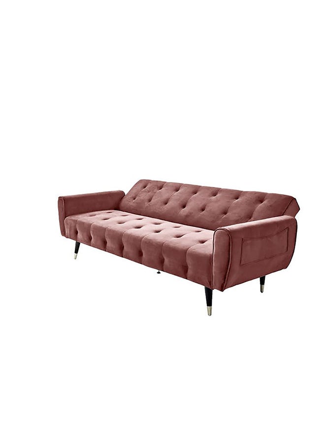 In-House - Montella | 3-Seater Sofabed 2 In 1 Upholstered In Linen 36x179x106 cm- Dark Pink - Image 1