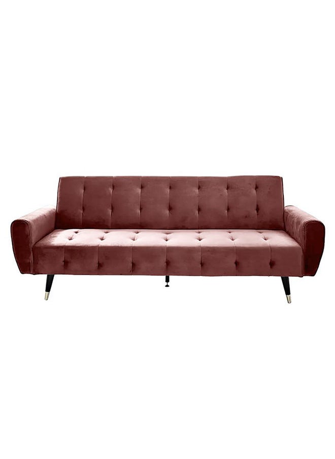 In-House - Montella | 3-Seater Sofabed 2 In 1 Upholstered In Linen 36x179x106 cm- Dark Pink - Image 1