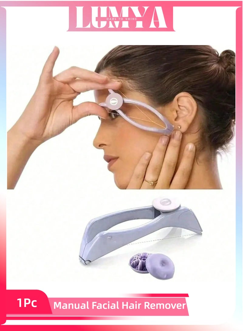 Facial Hair Removal Tool for Women, Multi-Functional Cotton Threading Epilator for Face & Neck, Portable Manual Hair Remover with Replaceable Threads, Smooth Skin Without Irritation - Image 1
