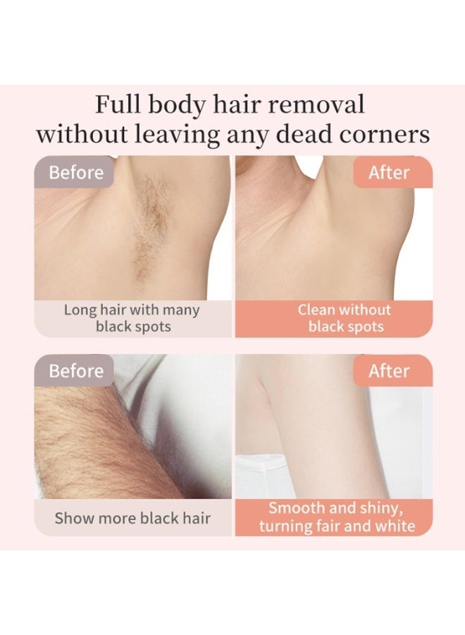 Flawless hair trimmer, body and facial hair removal kit, 2-in-1 facial cleansing and skincare set for women; rechargeable gold shaver for painless hair removal; stainless steel cleaning kit and eyelash extensions; eyebrow trimmer, facial hair removal and skincare set for women, 8-in-1 rechargeable gold shaver for painless hair removal; and a set of - Image 5