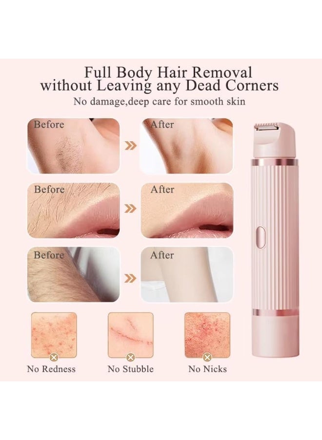 Flawless hair trimmer, body and facial hair removal kit, 2-in-1 facial cleansing and skincare set for women; rechargeable gold shaver for painless hair removal; stainless steel cleaning kit and eyelash extensions; eyebrow trimmer, facial hair removal and skincare set for women, 8-in-1 rechargeable gold shaver for painless hair removal; and a set of - Image 2