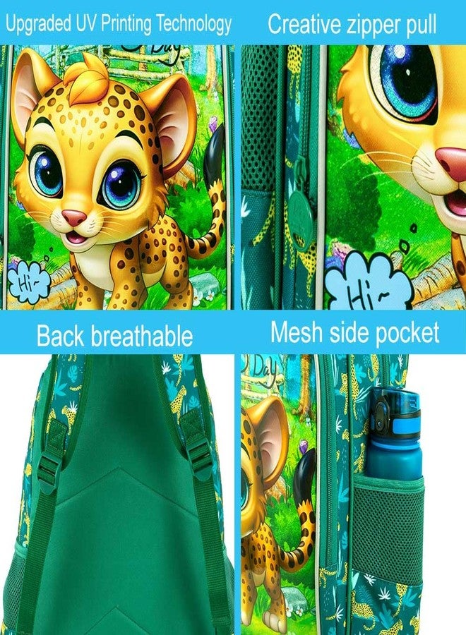 gxtvo 3PCS Boys Leopard Bookbag, 16" Kids Backpack with Lunch Box, Water Resistant Elementary Preschool Toddler School Bag - Image 5