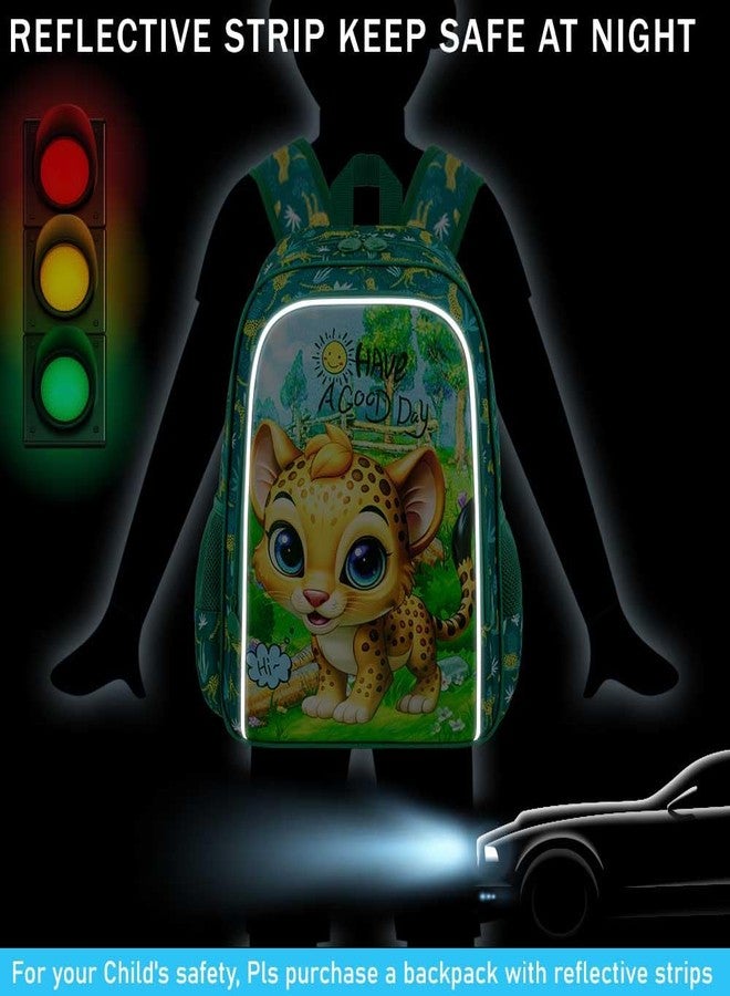 gxtvo 3PCS Boys Leopard Bookbag, 16" Kids Backpack with Lunch Box, Water Resistant Elementary Preschool Toddler School Bag - Image 3