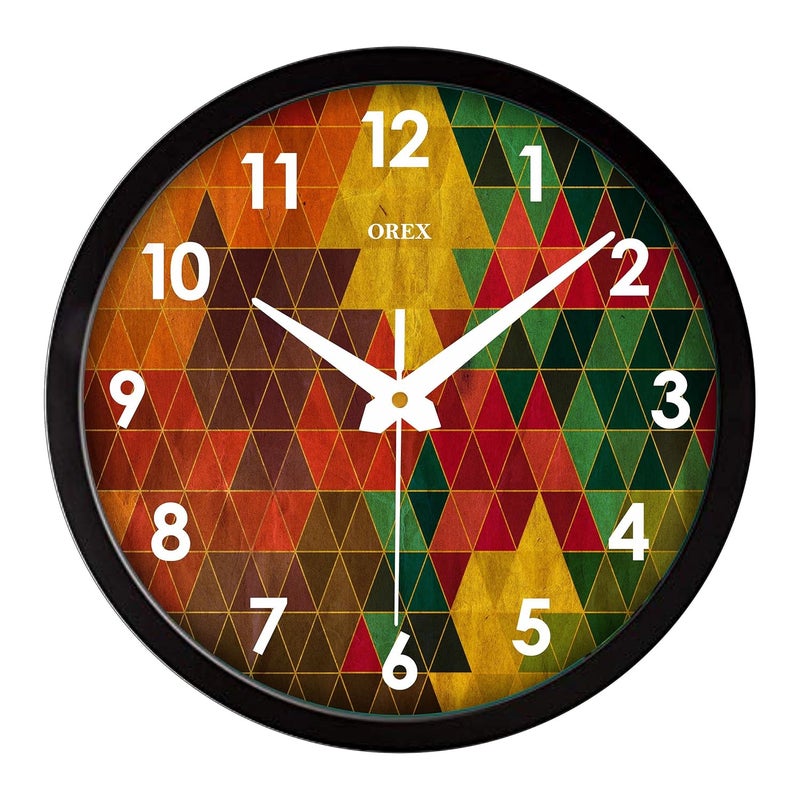 OREX Wall Clocks for Home, Living Room, Bedroom, Kitchen, Office, Kidsroom, Shop(Tringle Design) - Image 1