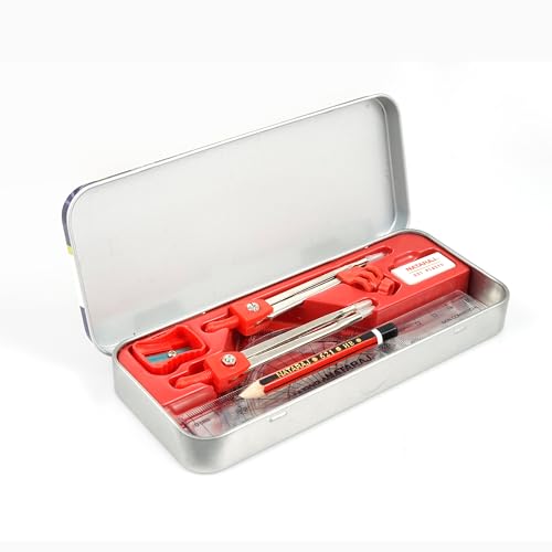 Nataraj Pokit Geometry Box | High Precision Instruments | Blod Markings for Accuracy |Tough & Long-Lasting | Geometry Box for Students | Smooth & Rounded Edge | Child-Safe | Set of 9 Instruments - Image 2